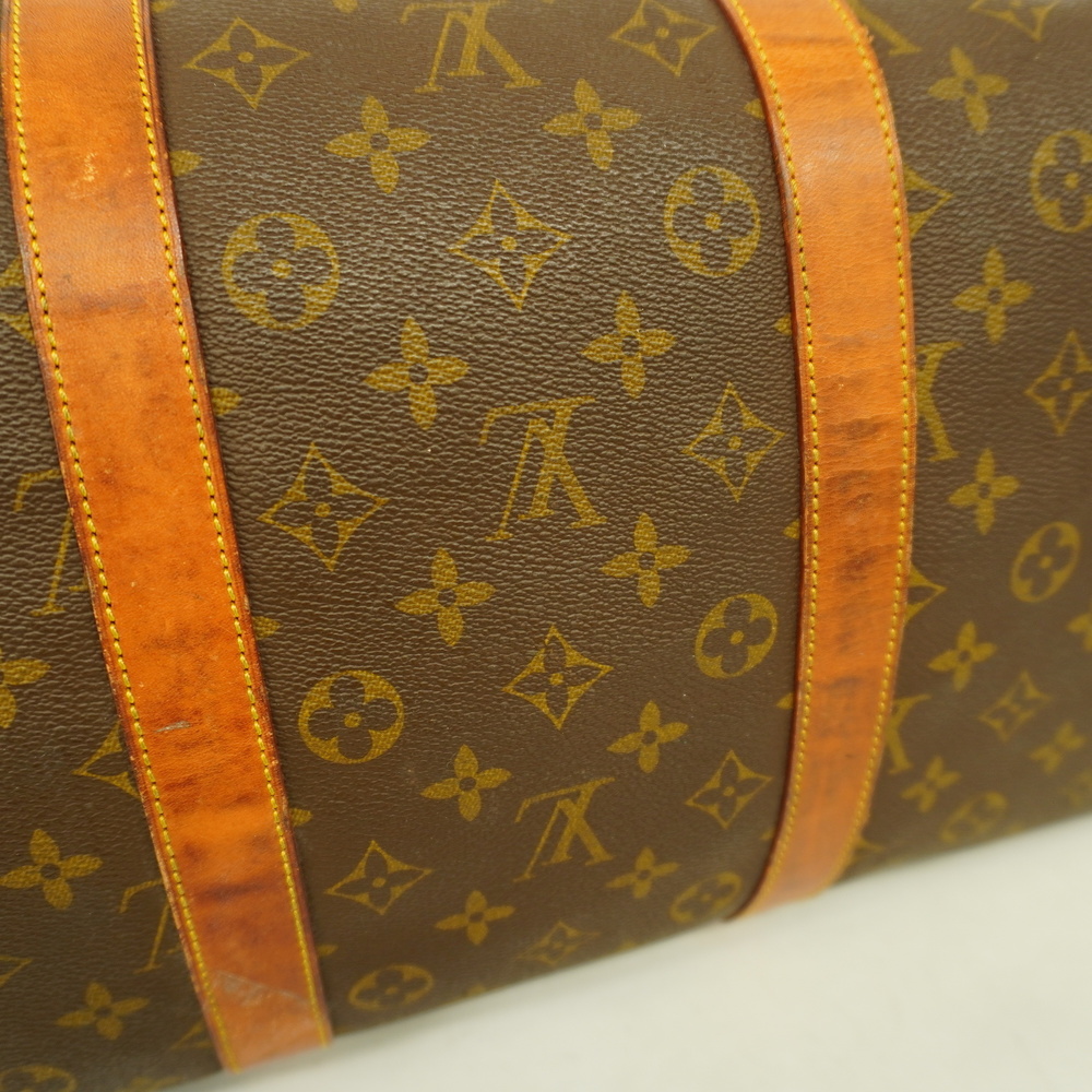 Louis Vuitton Monogram Canvas Keepall Travel Bag Brown and Tan - Picture 7 of 13
